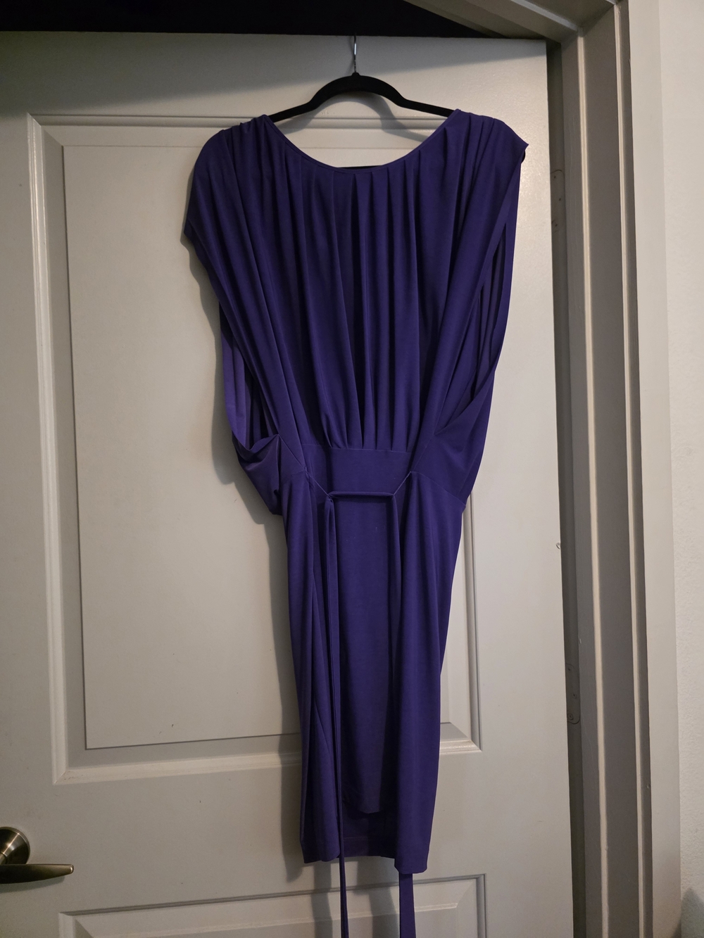Alex and Ani Violet Midi Dress with Draped Bodice